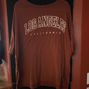 SHEIN Curve Rust Red T-Shirt